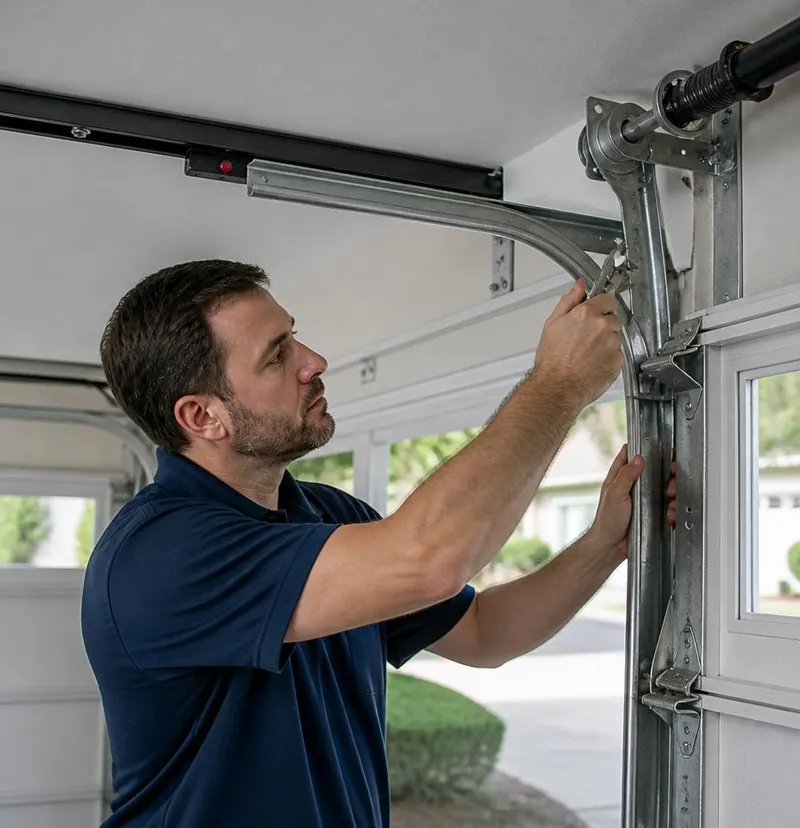Off Track Door Repair in Sanderson